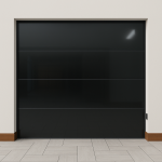 SINGLE BLACK SCREEN GLASS GARAGE DOOR