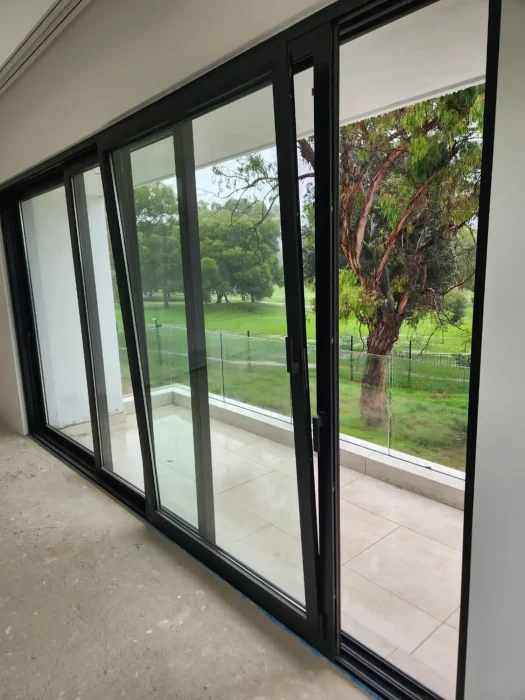vaga series tilt turn sliding door system golf estate VAGA Series tilt-turn sliding door system shown open European functionality