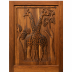Giraffe Pivot Door Kiaat