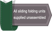 all sliding folding units supplied unassembled label