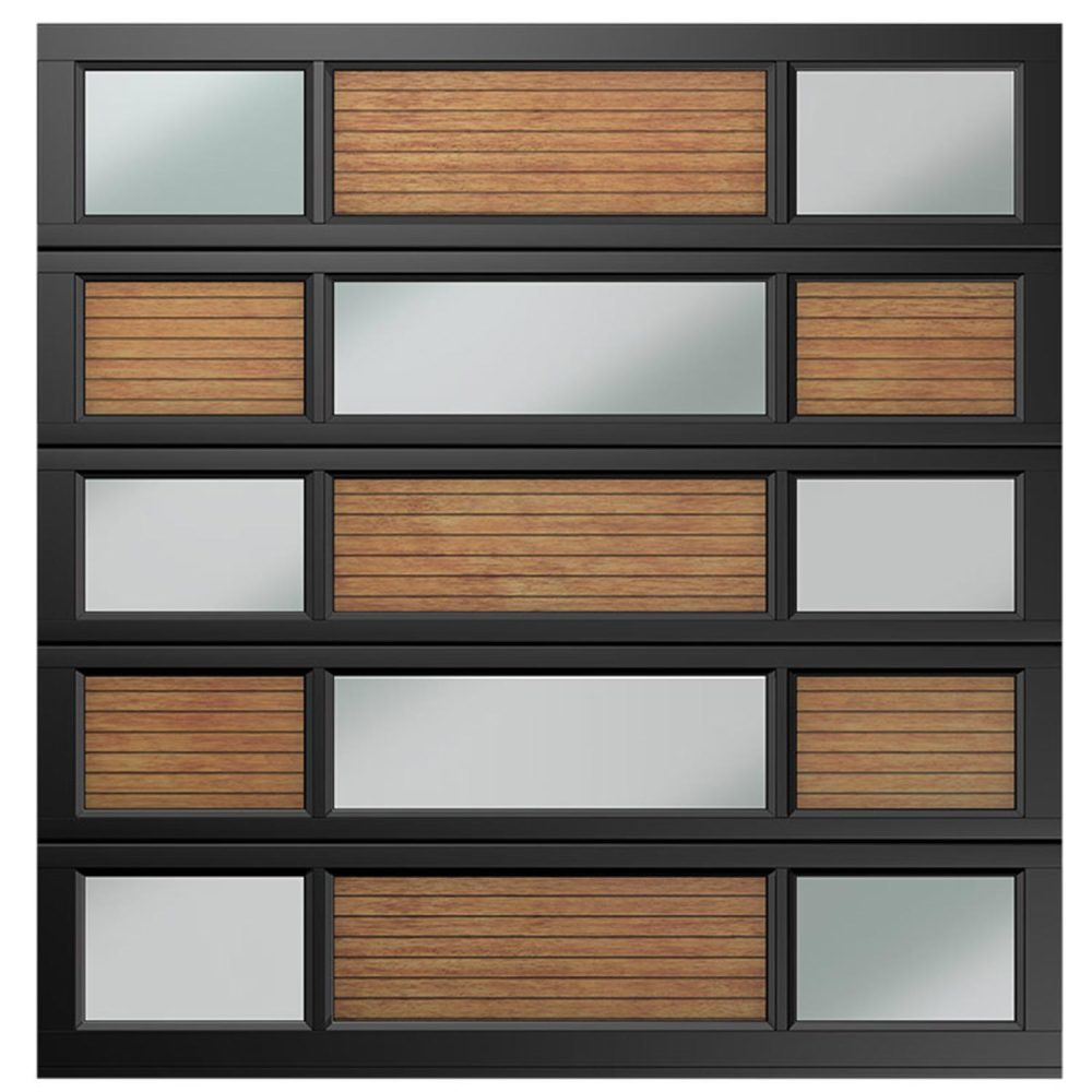 Van Acht Garage Door Single 15 Panel YOSO Type 4 Charcoal Caravan