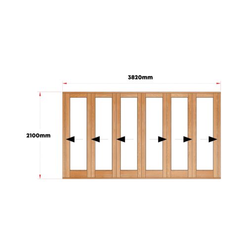 Van Acht Wood Doors Folding Full Pane VSF3820G1