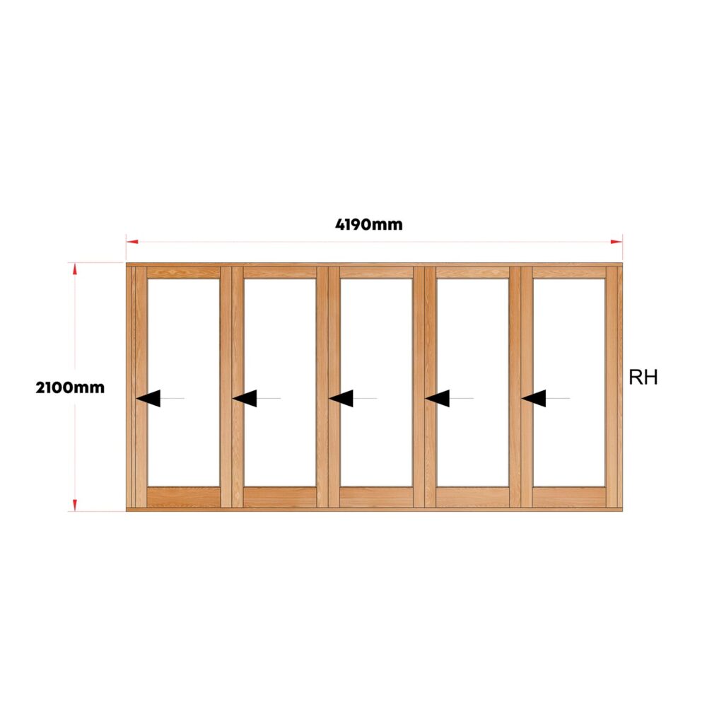 Van Acht Wood Doors Folding Full Pane VSF4190G1