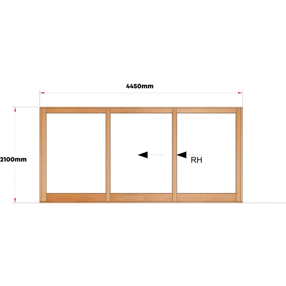Van Acht Wood Doors Sliding Full Pane VSD4.4TS