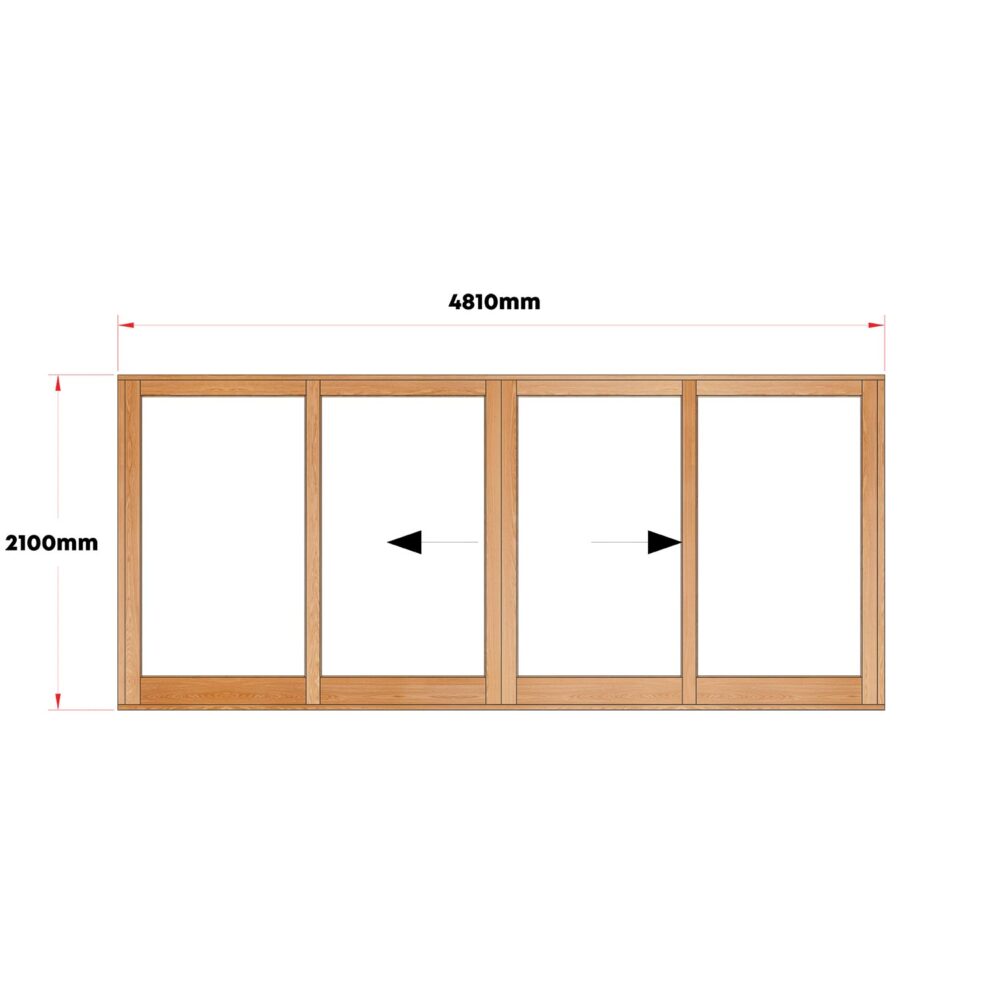 Van Acht Wood Doors Sliding Full Pane VSD4.8CO