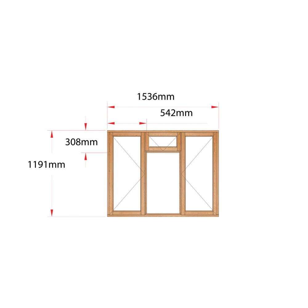 Van Acht Wood Fanlight Windows Full Pane Product MB3F