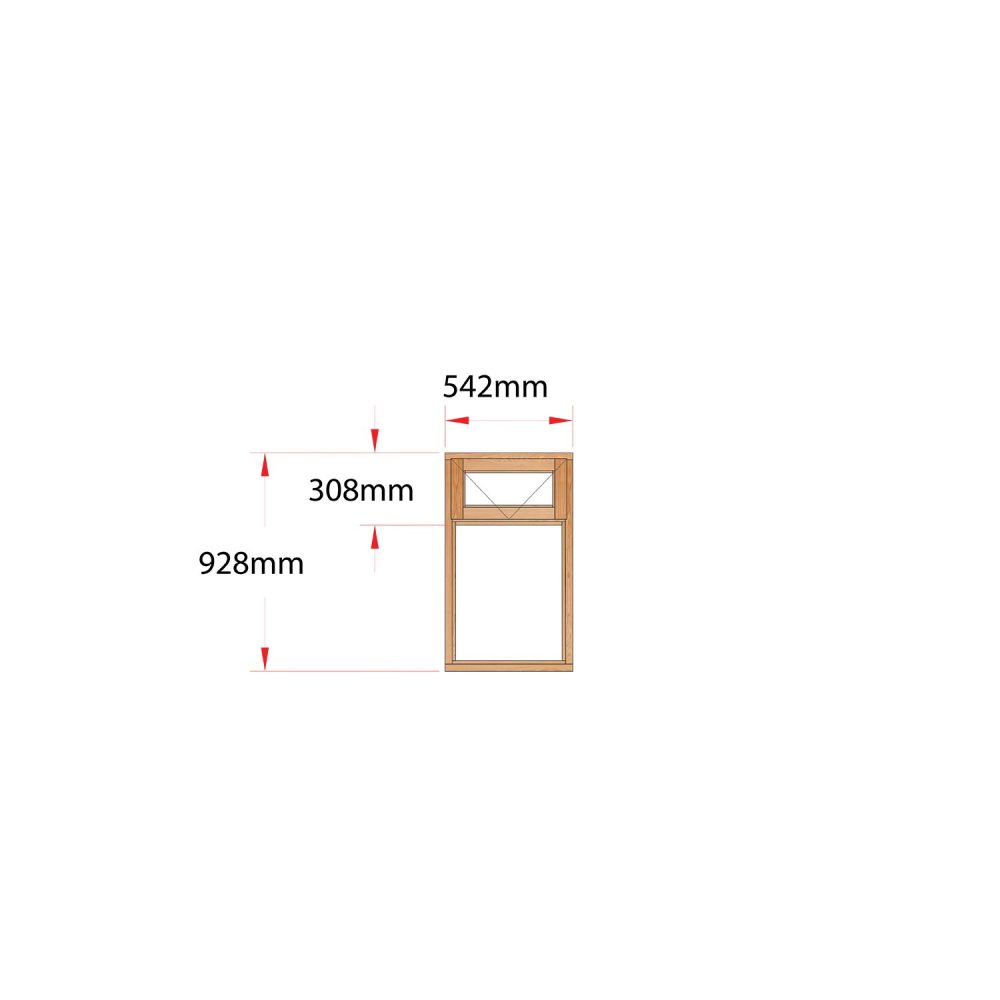 Van Acht Wood Fanlight Windows Full Pane Product MC1F