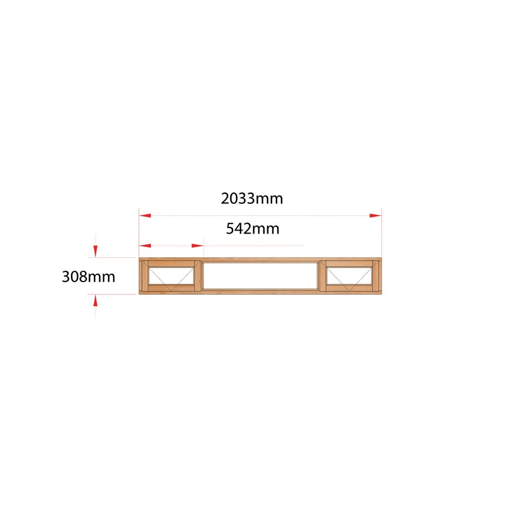 Van Acht Wood Fanlight Windows Full Pane Product ME4