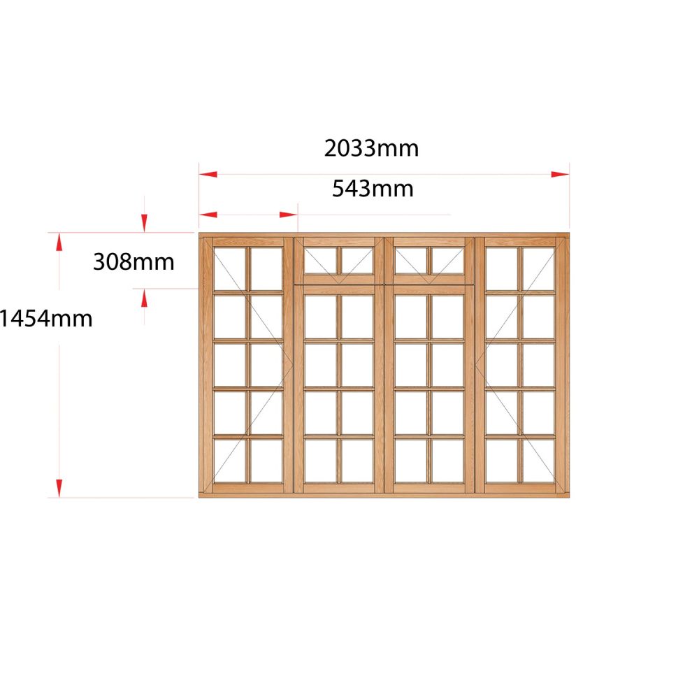 Van Acht Wood Fanlight Windows Small Pane Product MA4FSP