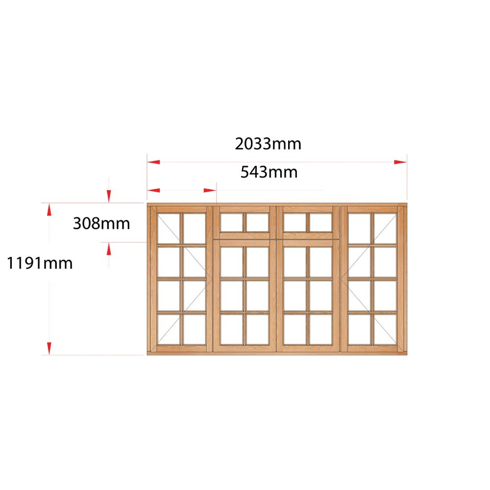 Van Acht Wood Fanlight Windows Small Pane Product MB4FSP