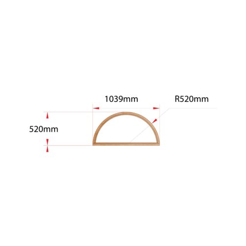 Van Acht Wood Fixed Arches for Windows Product H1040 ARCH