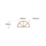 Van Acht Wood Fixed Arches for Windows Product H1040 SUNRAY
