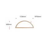 Van Acht Wood Fixed Arches for Windows Product H1538 ARCH