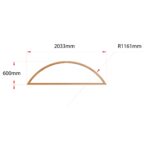 Van Acht Wood Fixed Arches for Windows Product H2036 ARCH