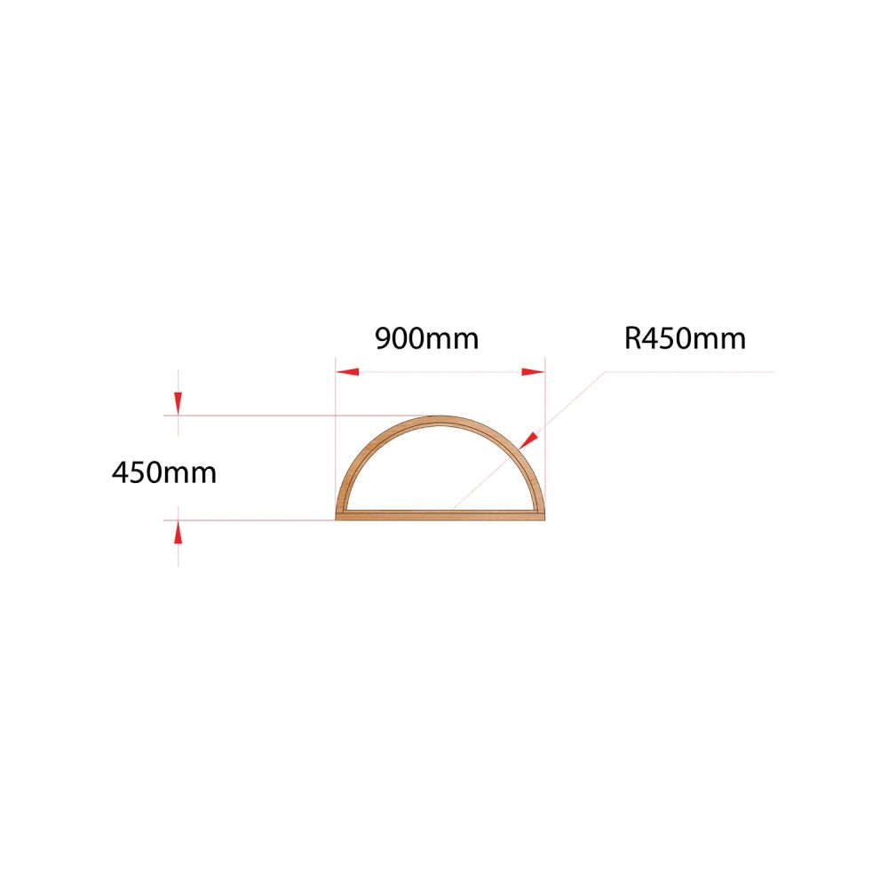 Van Acht Wood Fixed Arches for Windows Product H900 ARCH