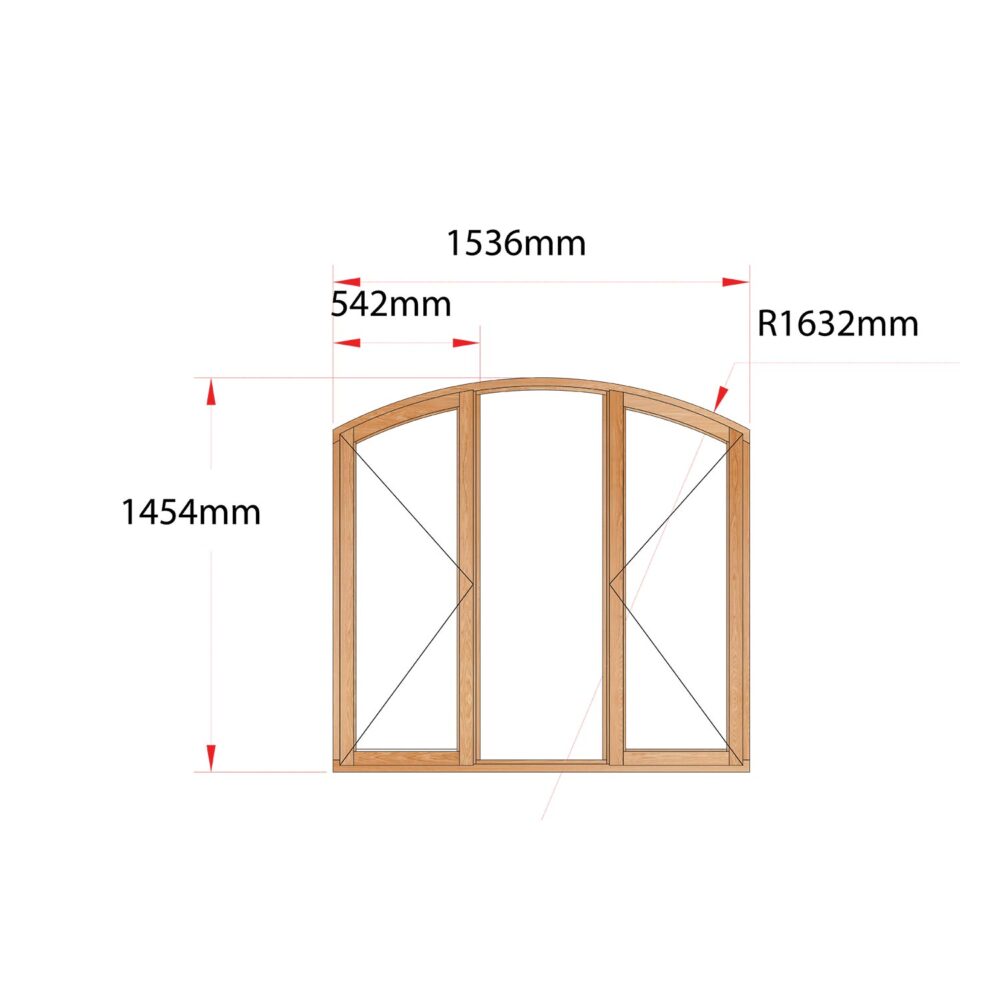 Van Acht Wood Flat Arch Windows Product AHA3
