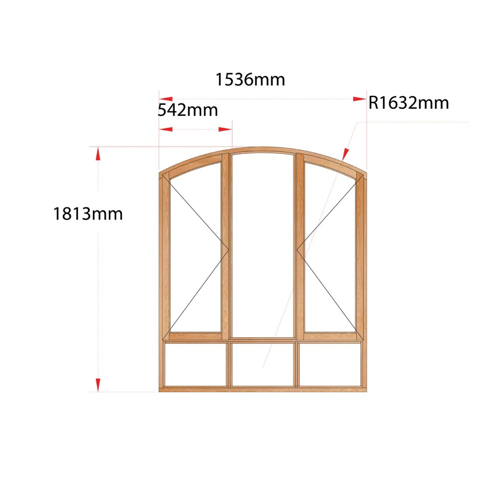 Van Acht Wood Flat Arch Windows Product AHA3S
