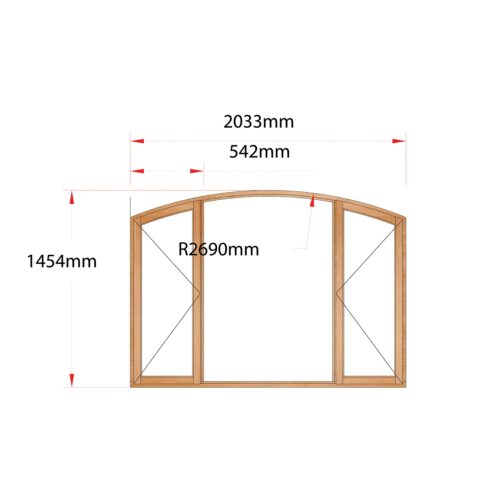 Van Acht Wood Flat Arch Windows Product AHA5