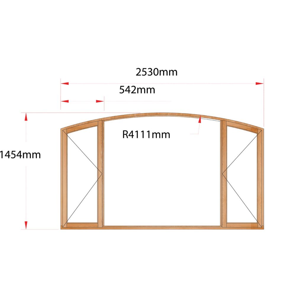 Van Acht Wood Flat Arch Windows Product AHA6