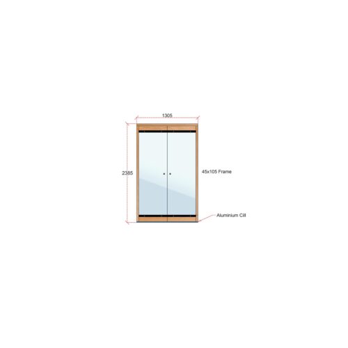 Van Acht Wood Frameless Folding Patio Doors Product FL2L 2385