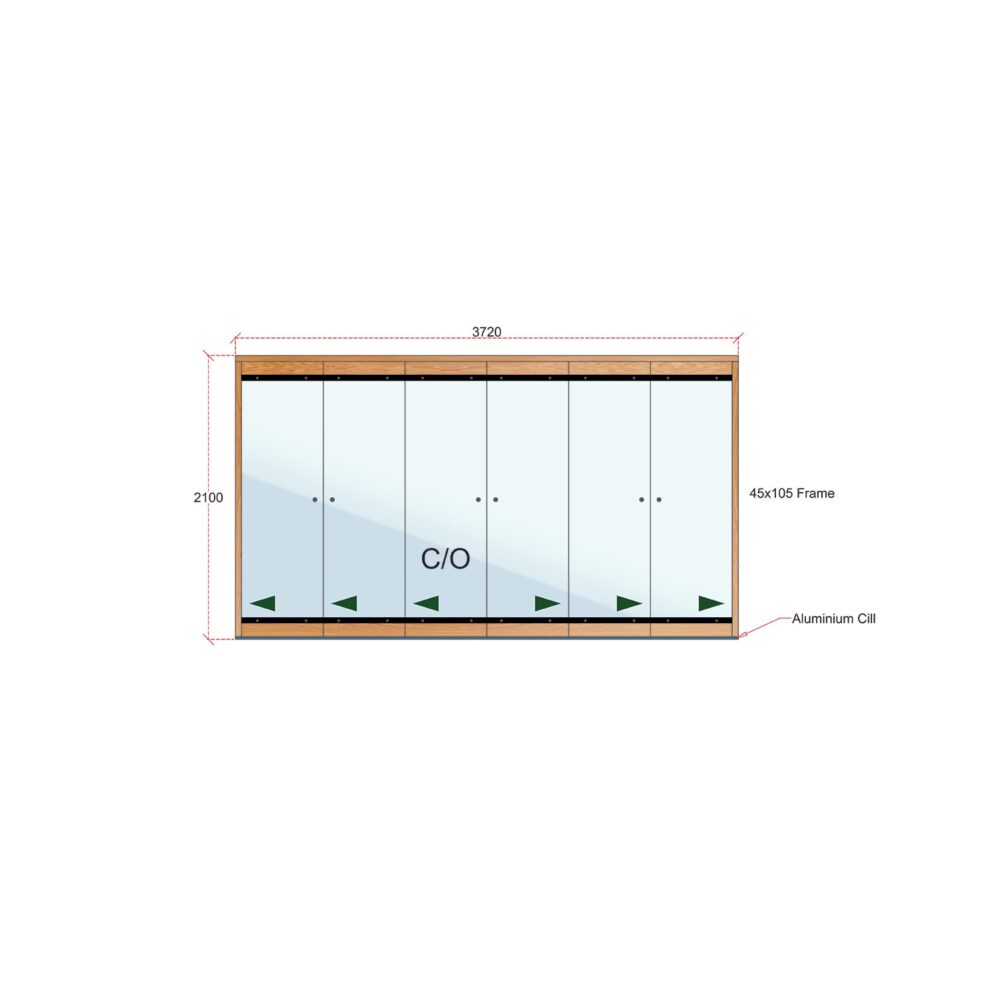 Van Acht Wood Frameless Folding Patio Doors Product FL6L