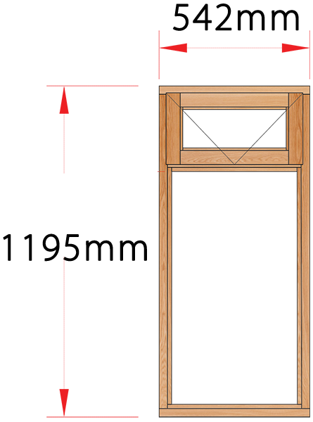 Van Acht Wood Windows Fanlight Windows Full Pane Model MB1F