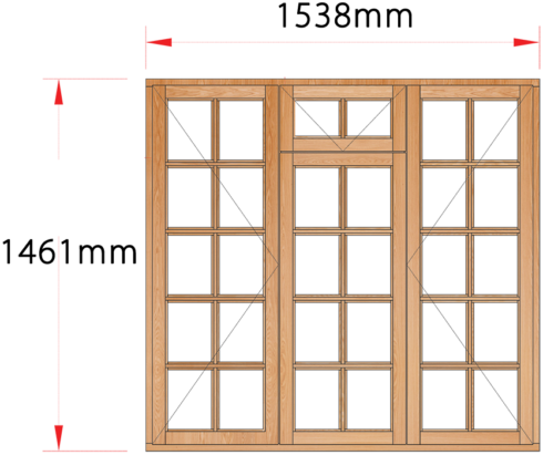 Van Acht Wood Windows Fanlight Windows Small Pane Model MA3FSP