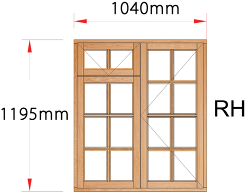 Van Acht Wood Windows Fanlight Windows Small Pane Model MB2FSP RH