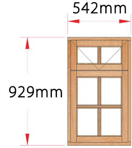 Van Acht Wood Windows Fanlight Windows Small Pane Model MC1FSP