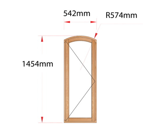 Van Acht Wood Windows Flat Arched Model AHA1