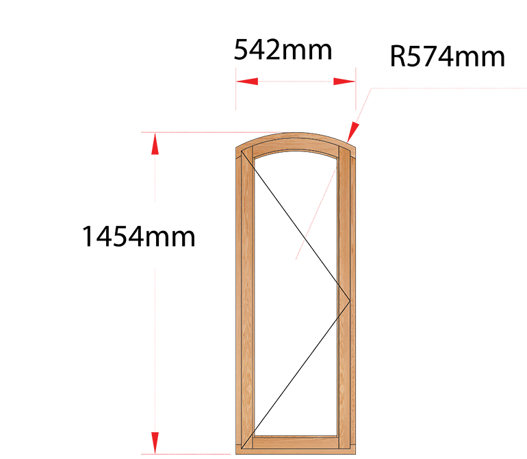 Van Acht Wood Windows Flat Arched Model AHA1