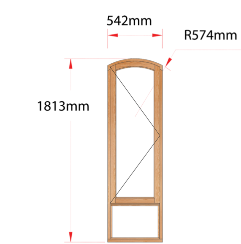 Van Acht Wood Windows Flat Arched Model AHA1S