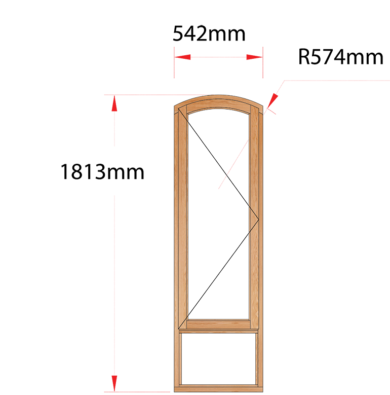 Van Acht Wood Windows Flat Arched Model AHA1S