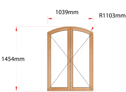 Van Acht Wood Windows Flat Arched Model AHA22