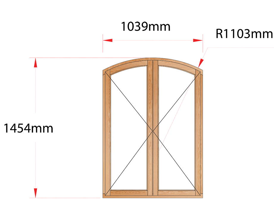 Van Acht Wood Windows Flat Arched Model AHA22