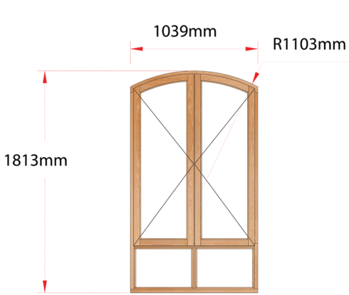 Van Acht Wood Windows Flat Arched Model AHA22S