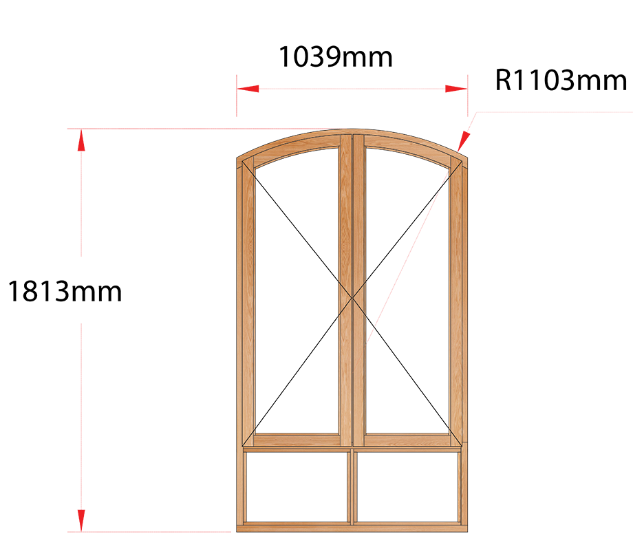 Van Acht Wood Windows Flat Arched Model AHA22S