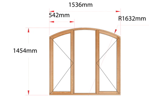 Van Acht Wood Windows Flat Arched Model AHA3