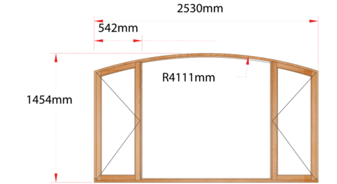 Van Acht Wood Windows Flat Arched Model AHA6