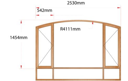 Van Acht Wood Windows Flat Arched Model AHA6S