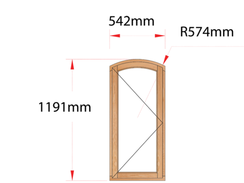 Van Acht Wood Windows Flat Arched Model AHB1