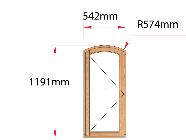 Van Acht Wood Windows Flat Arched Model AHB1