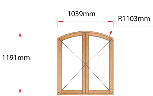 Van Acht Wood Windows Flat Arched Model AHB22