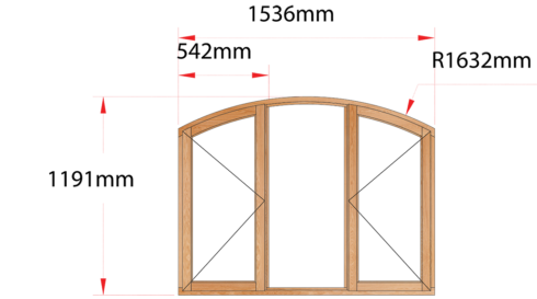 Van Acht Wood Windows Flat Arched Model AHB3