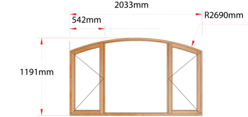 Van Acht Wood Windows Flat Arched Model AHB5