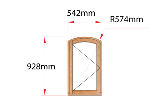 Van Acht Wood Windows Flat Arched Model AHC1