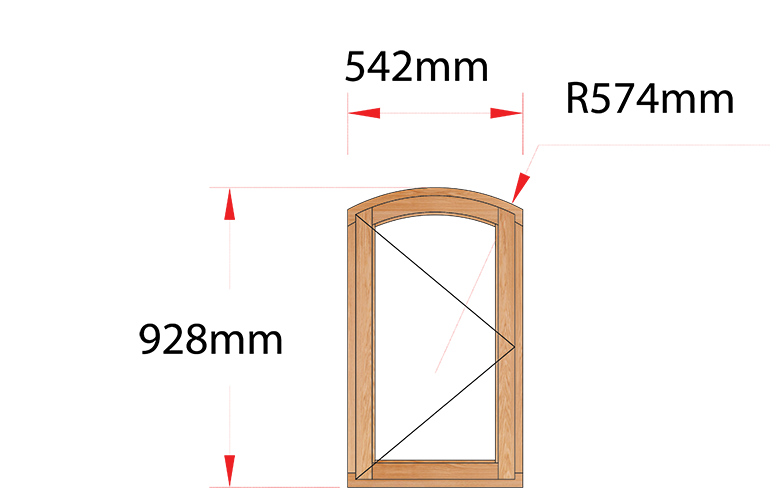 Van Acht Wood Windows Flat Arched Model AHC1