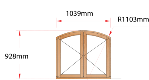 Van Acht Wood Windows Flat Arched Model AHC22