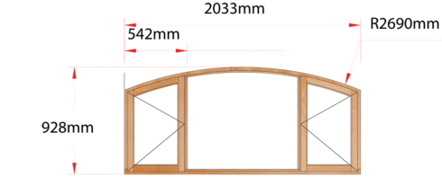 Van Acht Wood Windows Flat Arched Model AHC5