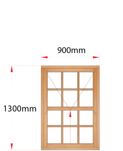 Van Acht Wood Windows Mock Easy Lift Sash Small Pane Model HMEL2SP